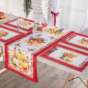 decoDoma Set de 4 suporturi și traversă de masă PUMPKINS