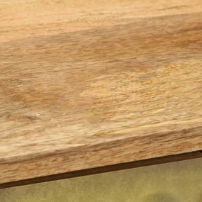 Servanta, 90 x 30 x 77 cm, lemn masiv de mango 1, Auriu, 90 x 30 x 77 cm