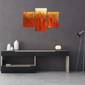 Tablou cu abstracție pictată (90x60 cm)