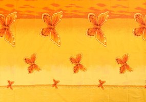 Lenjerie de pat bumbac ORANGE BUTTERFLY galben-portocaliu Dimensiune lenjerie de pat: 70 x 90 cm | 140 x 200 cm