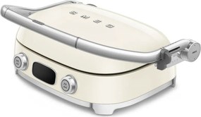 Grătar multifuncțional SMEG 50's Style MGF01CREU, 2100 W, 60-230 °C, 3 programe, acoperire ceramică, tavă de scurgere, semnal sonor, cronometru, culoare crem