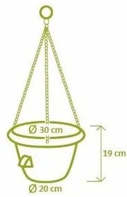 Plastia Jardinieră auto-udare Siesta teracota, diam. 30 cm, diam. 30 cm