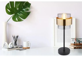 Veioza, lampa de masa design modern MILLEY negru, auriu