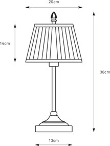 Markslöjd 108973 - Lampă de masă OXFORD 1xE14/40W/230V alb/alamă