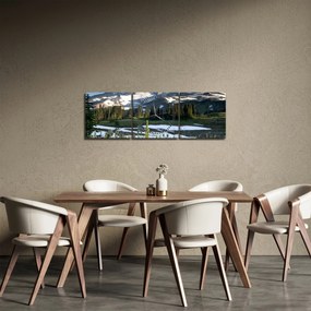 Tablou - Muntele Rainier (cu ceas) (90x30 cm)