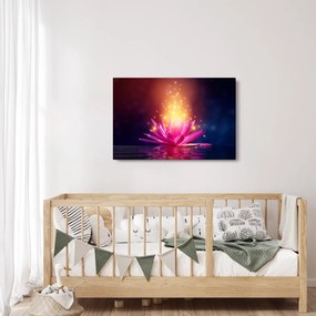 Tablou cu lotus pe apă (90x60 cm)