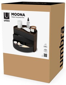 Organizator de baie negru rotativ Moona – Umbra