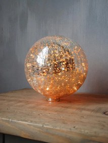 Lampa de masa, cu ghirlanda luminoasa, D20cm, Crackle