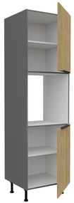 Dulap bucătărie pentru cuptor Carminia 60 DP-215 2F (stejar cremona + antracit). 1127953
