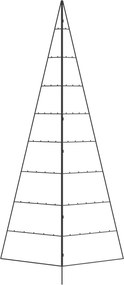 vidaXL Brad de Crăciun din metal pentru decor, negru, 210 cm