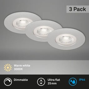 SET 3x plafonieră LED dimabilă pentru baie LED/4,9W/230V IP44 Briloner