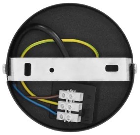 Lustru suspendat pe cablu SARTA, 1xE27/60W/230V, Ø45 cm, negru/jută