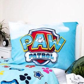 Lenjerie de pat fosforescentă pentru copii din bumbac pentru pat de o persoană 140x200 cm Paw Patrol – Jerry Fabrics