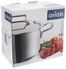 Oală din oțel inoxidabil cu capac Orion Anett8,2 l