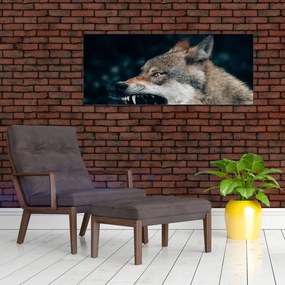 Tablou cu lup (120x50 cm)