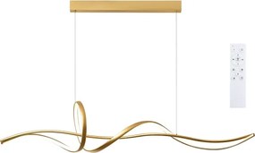 Brilagi - Lustră LED reglabilă pe cablu SIGNATURE LED/55W/230V 120x23 cm aurie + telecomandă