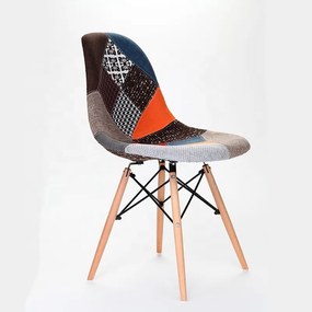 ShopJK SCAUN PATCHWORK MULTICOLOR, STILUL SCANDINAV