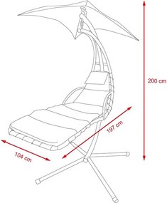 Șezlong relaxant - balansoar Avenberg COLOMBO - BEJ