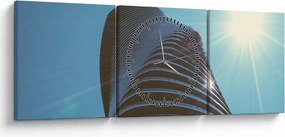 Tablou - Arhitectura (cu ceas) (90x30 cm)