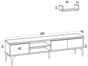 Mobilier living Aliex 9 (alb). 1089384
