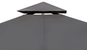Pavilion cu acoperis, gri inchis, 3 x 3 m Gri, 3 x 3 m