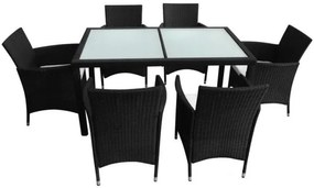 Deuba Set ratan de gradina Berlin 1+6 - negru