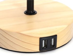 Lampă de masă cu port USB Aigostar 1xE27/40W/230V bej