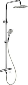 Set de duș cu baterie termostatată DRAGOR, crom lucios
