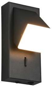 Aplică de perete negru-mat LED Raglan – Trio