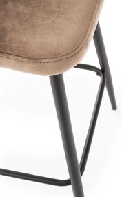 Scaun de bar H96 velvet bej
