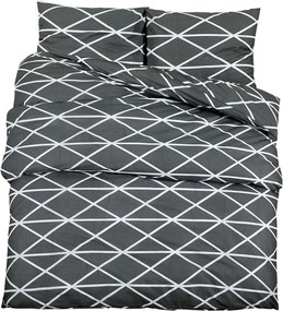 vidaXL Set cu husă de pilotă, gri, 240x220 cm, bumbac