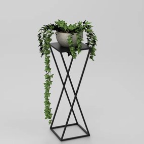 Suport de flori 70x24 cm negru