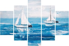 Tablou - Pictură yacht pe mare (150x105 cm)
