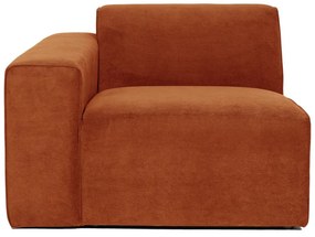 Modul pentru canapea portocaliu din catifea reiată (partea stângă) Sting - Scandic