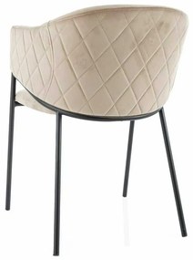 Scaun de bucătărie Serilda Velvet, bej / negru