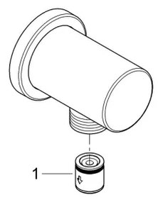 GROHE 27057DC0 - Cot de perete RAINSHOWER DN 15 inox