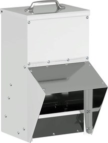 vidaXL Feeder pentru pui Argintiu 20 x 25 x 35 cm Oțel Galvanizat