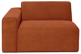 Modul pentru canapea portocaliu din catifea reiată (partea stângă ) Sting - Scandic