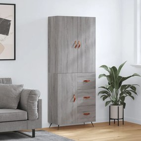 vidaXL Dulap înalt, gri sonoma, 69,5x34x180 cm, lemn compozit