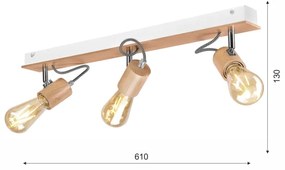 Lustr GUSTAVO 3xE27/60W/230V montat aproape de tavan