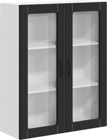 vidaXL Dulap suspendat de bucătărie Pe perete Negru 80 x 31 x 100 cm