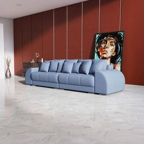 Canapea extensibilă dumonde cu 2 lăzi de depozitare si sezut confortabil din spuma high-density, Verona Enjoy Blue 310x100 cm