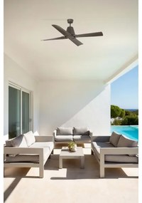 Ventilator de tavan FARO 33490 TYPHOON IP44 maro + telecomandă