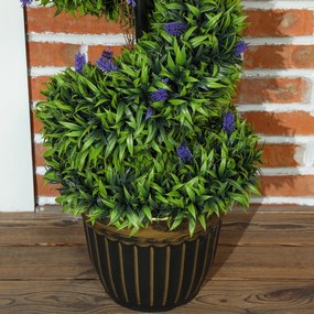 HOMCOM Set de Două Plante Artificiale Lavandă 90cm | Aosom Romania