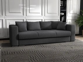 Canapea extensibilă dumonde cu ladă de depozitare si sezut confortabil din spuma high-density, Gloria Enjoy grafit 240x100 cm