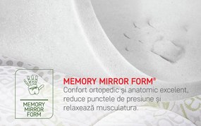 Saltea ortopedica Aloe Vera Dual Confort, 160x200x25 cm, Memory 4 cm, 7 zone de confort, reversibila, fermitate medie