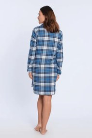 Cămașă de noapte din flanel pentru femei DEBBIE L Albastru / Blue