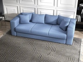Canapea extensibilă dumonde cu ladă de depozitare si sezut confortabil din spuma high-density, Gloria Enjoy Blue 240x100 cm