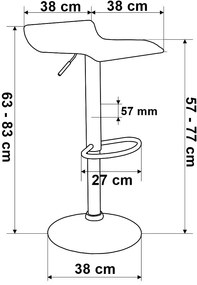 JAKS SCAUN DE BAR PORTI BLACK - NEGRU