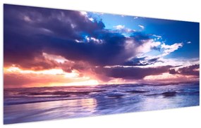 Tablou - Apus de soare la mare (120x50 cm)